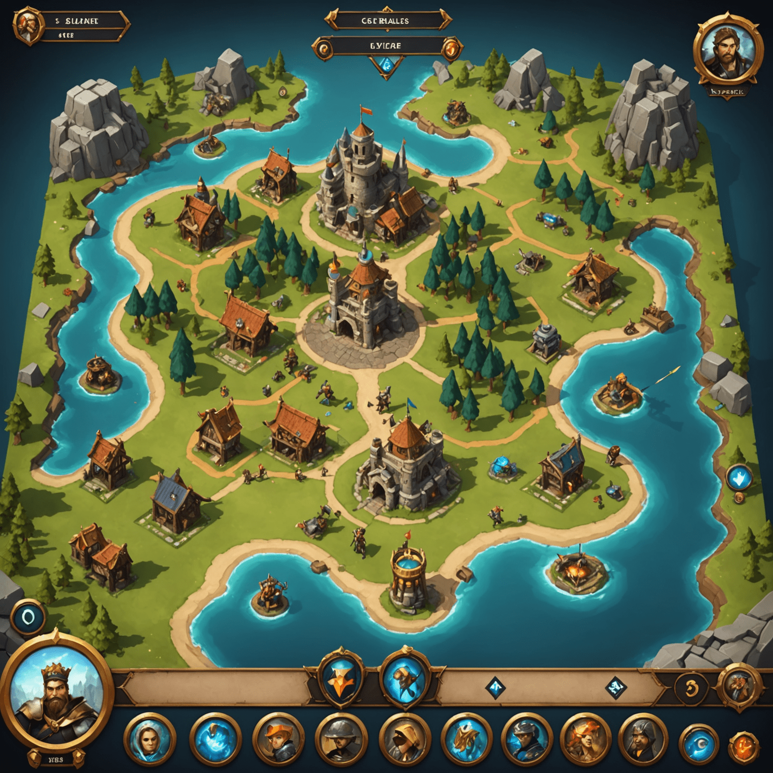 King's League: Odyssey game interface showing fantasy characters and strategic battle layout